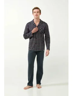 Vamp - Pánske pyžamo so zapínaním na gombíky 21662 - Vamp