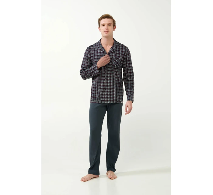 Vamp - Pánske pyžamo so zapínaním na gombíky 21662 - Vamp Vamp - Pánske pyžamo so zapínaním na gombíky 21662 - Vamp