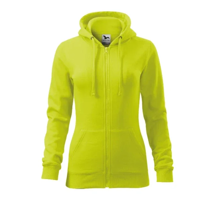 Trendy mikina na zips dámska limetková