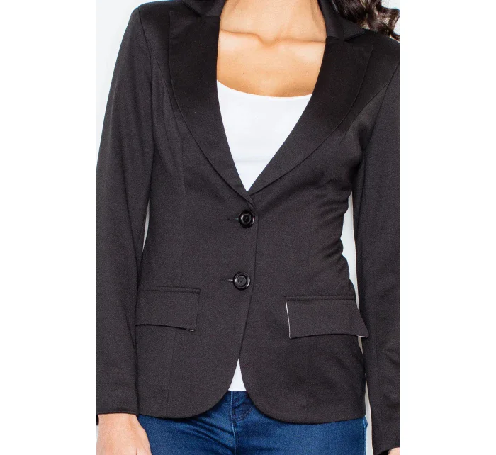 Dámské sako model 18644337 černé - Figl Dámské sako model 18644337 černé - Figl