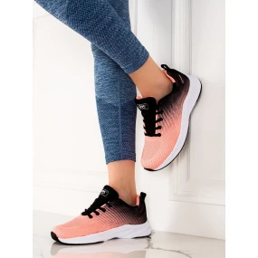 Módní růžové dámské  tenisky bez podpatku