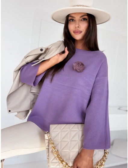 GAIA dámsky oversize sveter fialový FashionStreet MY2010