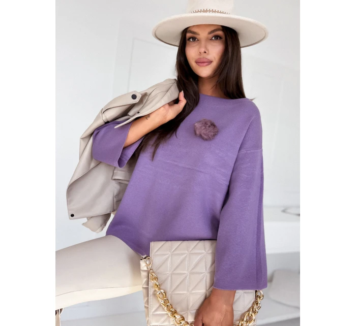 GAIA dámsky oversize sveter fialový FashionStreet MY2010