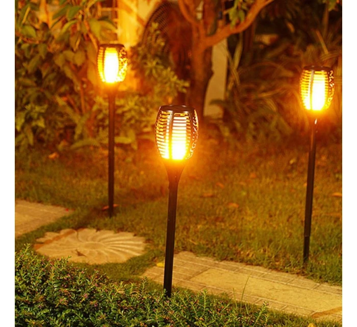 SOLÁRNA LAMPA TANCUJÚCE PLAMENE 10X10X79CM 36 LED