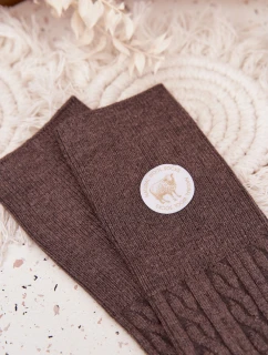 Dlouhé vlněné dámské ponožky tmavě šedé