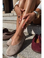 Dámske béžové balerínky Hollin v štýle barefoot
