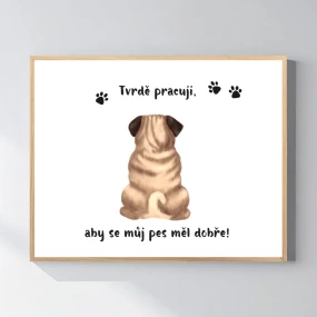 Personalizovaný magický fotoobraz v rámu - 40x50 - ilustrace zvířátka