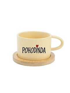 POHODINDA - žltý pohár na makrónky 200 ml
