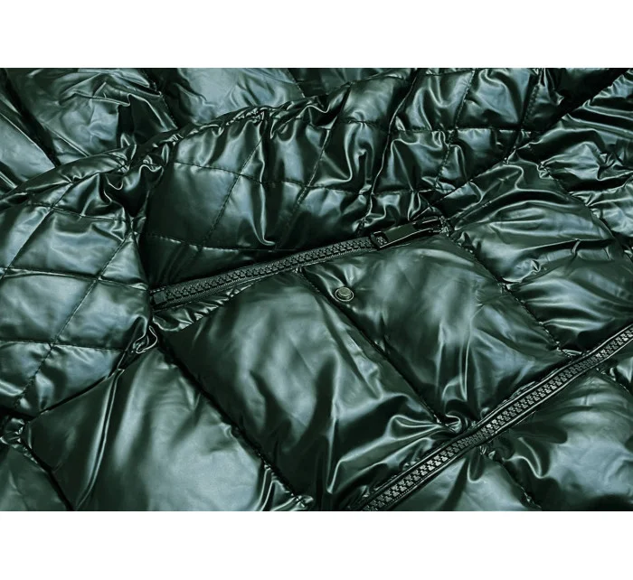 Zelená vypasovaná dámská zimní bunda model 21246904 - LHD