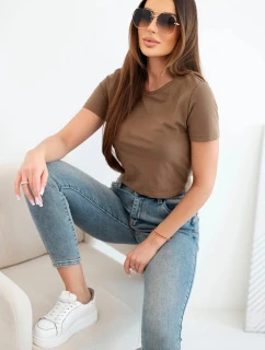 Dámske nohavice M.sara s push-up efektom a stredným pásom modré