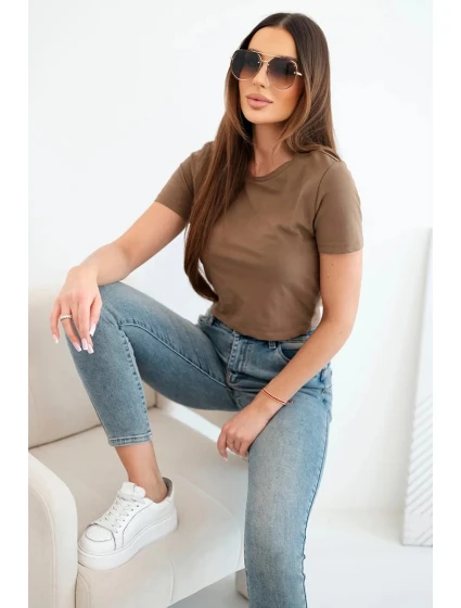 Dámske nohavice M.sara s push-up efektom a stredným pásom modré