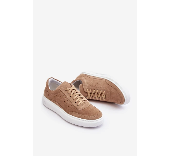 Pánské semišové sportovní boty model 21641511 béžové - Zazoo