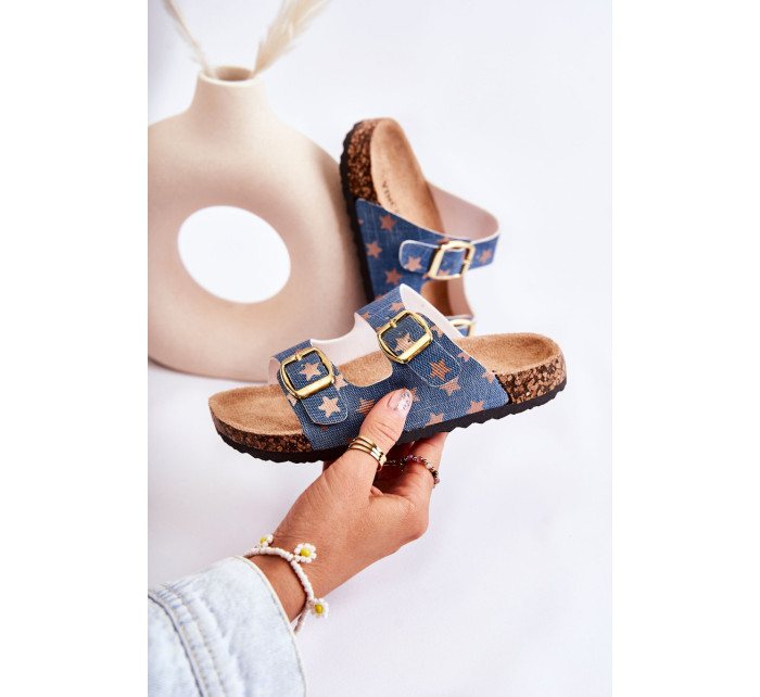 Pohodlné detské papuče modré Ander