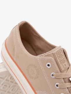 Pánske plátenné tenisky na platforme Big Star - béžové