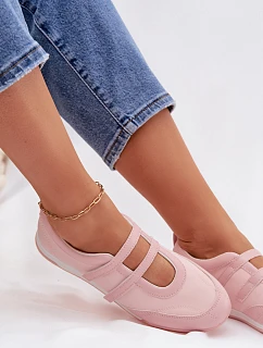 Sportovní dámské baleríny růžové model 22102059 - SWEET SHOES