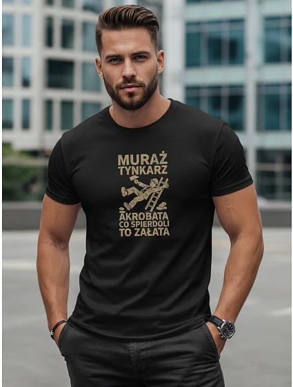 Pánske tričko s potlačou MURDERER čierne FashionStreet NX0106R