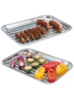 Grilovacia doska 34x24CM z nehrdzavejúcej ocele