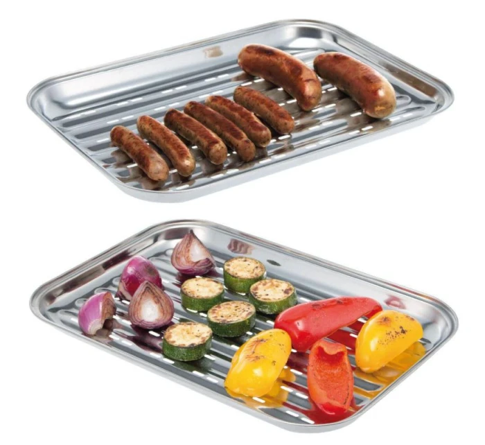 Grilovacia doska 34x24CM z nehrdzavejúcej ocele