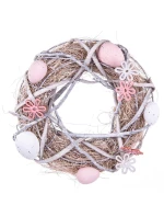 DEKORATÍVNA GIRLANDA ŠEDÁ PRIEMER 24CM