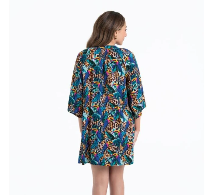 Plážové šaty Anita Manihi 8674 Lagoon: Tropická elegancia s leopardím šarmom