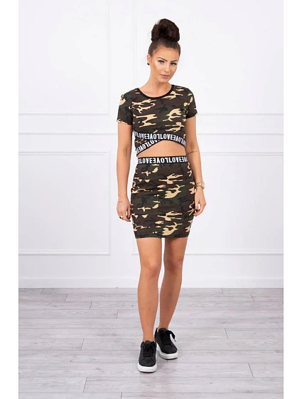 Souprava halenky se sukní moro model 18744657 - K-Fashion
