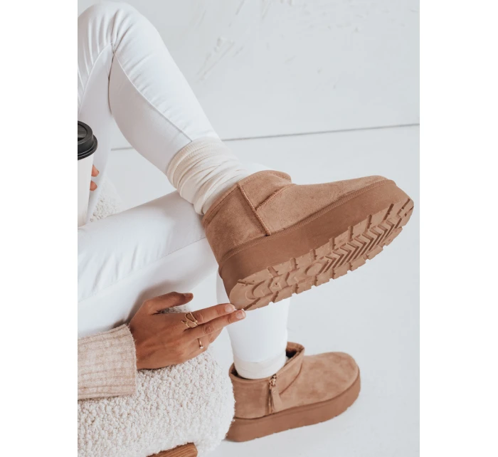 Dámské sněhule na platformě béžové Dstreet model 21992062 - FashionStreet Dámské sněhule na platformě béžové Dstreet model 21992062 - FashionStreet