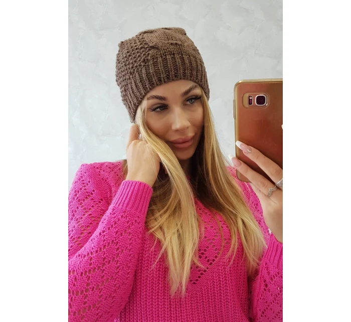 Fleecová čiapka Sandra K210 cappuccino