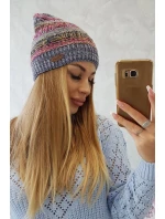 Fleecová čiapka Patrycja K254 fialová+modrá
