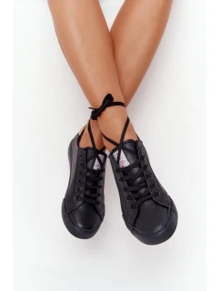 Dámské Kožené Tenisky JEANS Černé model 21551318 - Cross Jeans