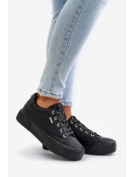 Trampki Damskie Na Platformie Ocieplane Big Star OO274A465 Czarne Trampki Damskie Na Platformie Ocieplane Big Star OO274A465 Czarne