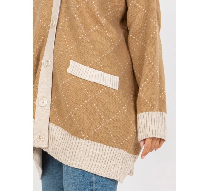 Dámsky sveter LC SW 0258.03P Hnedo-béžová - Rue Paris
