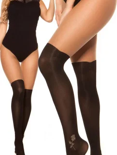 Dámské punčocháče nad kolena černé model 20259860 - In-style Fashion