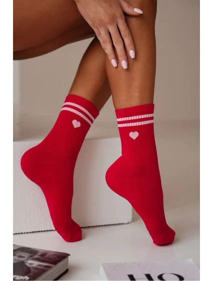 DÁMSKE PONOŽKY SO SRDIEČKOM A PRÚŽKAMI 0200.137 DÁMSKE PONOŽKY SO SRDIEČKOM A PRÚŽKAMI 0200.137