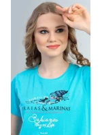 Dámská noční košile s krátkým rukávem model 17613386 - Vienetta Dámská noční košile s krátkým rukávem model 17613386 - Vienetta