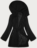 Tenká čierna bunda s kapucňou S'West (B8236-1)
