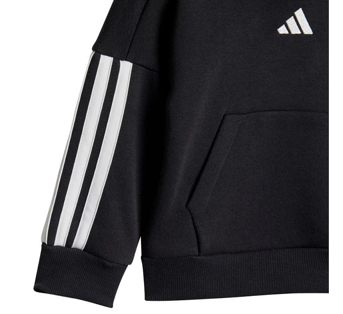 Adidas Essentials Joggers 3 Stripes Fleece Hoodie Black JD6484