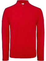B&C ID.001 LSL Pánske polo s dlhým rukávom z piqué 01.0I12 červené B&C ID.001 LSL Pánske polo s dlhým rukávom z piqué 01.0I12 červené