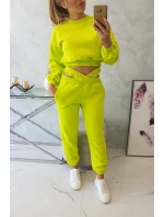 Zateplená souprava s krátkou mikinou pistácie Zateplená souprava s krátkou mikinou pistácie