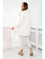 3dílný set model 18997820 top a legíny béžová melanž - K-Fashion 3dílný set model 18997820 top a legíny béžová melanž - K-Fashion