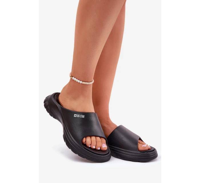Piankowe Klapki Damskie Big Star RR274A577 Czarne