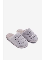 Dětské pantofle s kožešinou modré model 21793912 - Befado