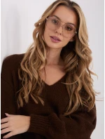 Sukienka IN SK model 21782346 ciemny brązowy - FPrice Sukienka IN SK model 21782346 ciemny brązowy - FPrice