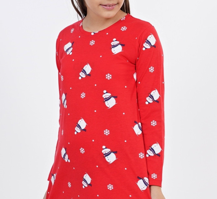 Detská nočná košeľa s dlhým rukávom Snehuliaci