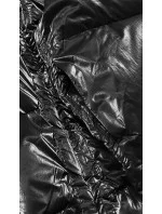 Čierno-hnedá obojstranná bunda oversize (h-1088-01)