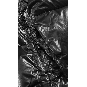 Čierno-hnedá obojstranná oversize bunda (H-1088-01)