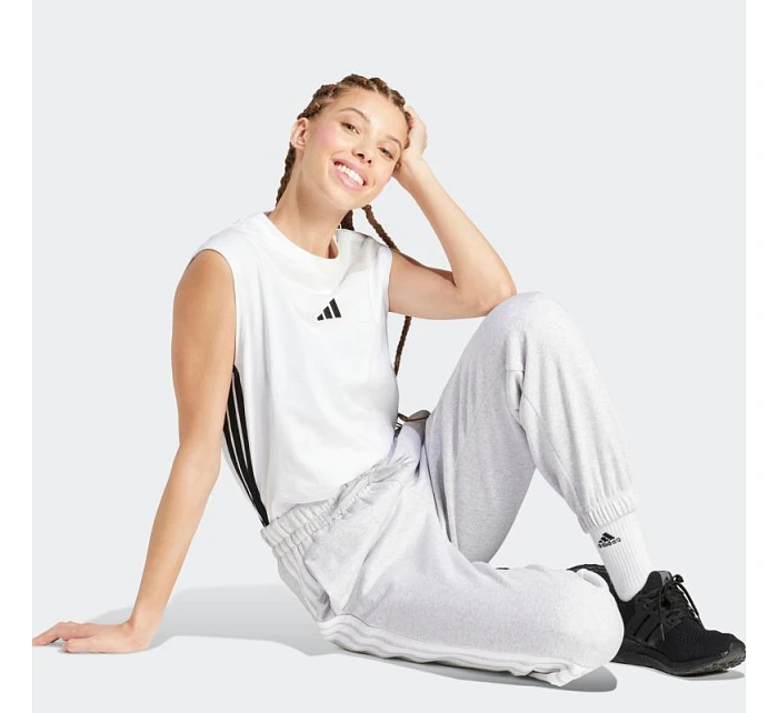 Adidas Essentials 3-Stripes Fleece nohavice voľného strihu W IN6178 ženy Adidas Essentials 3-Stripes Fleece nohavice voľného strihu W IN6178 ženy