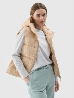 Dámská prošívaná mikina s kapucí bez rukávů model 21432739 - 4F