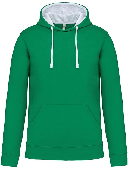 Kariban K 446 Mikina s kapucňou v kontrastných farbách 20.K446 light kelly green/white Kariban K 446 Mikina s kapucňou v kontrastných farbách 20.K446 light kelly green/white