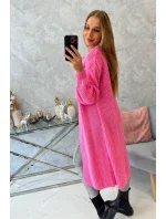 Sveter dlhý kardigan svetlo ružový