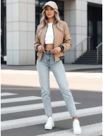 HERA FashionStreet béžový dámsky bomber TY3764 HERA FashionStreet béžový dámsky bomber TY3764